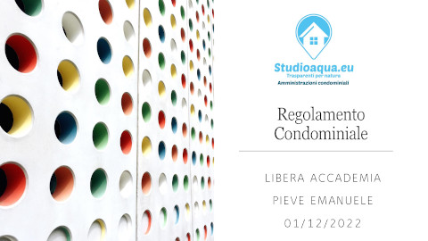 Regolamento condominiale