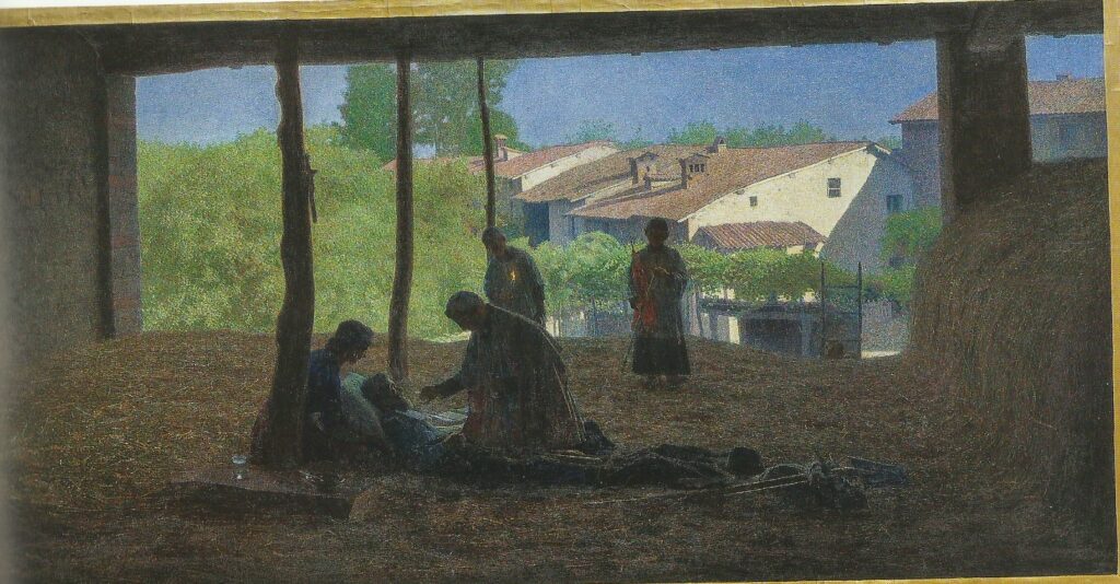 Giuseppe Pellizza da VolpedoSul fienile 1893-1894