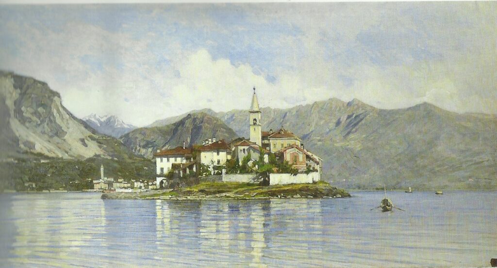 Filippo Carcano 1880 l'isola dei pescatori -effetto mattino